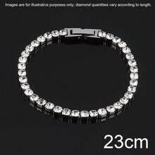 1条4毫米不锈钢网球链手链，男女皆宜的嘻哈风格，立方氧化锆水晶串珠饰品 - 手鍊 - 查看 8