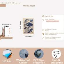 1 pieza Póster con patrón de ola japonesa vintage - Impresión artística minimalista de ola, decoración de pared japonesa moderna sin marco, adecuada para sala de estar, dormitorio - Multicolor - Ver 14