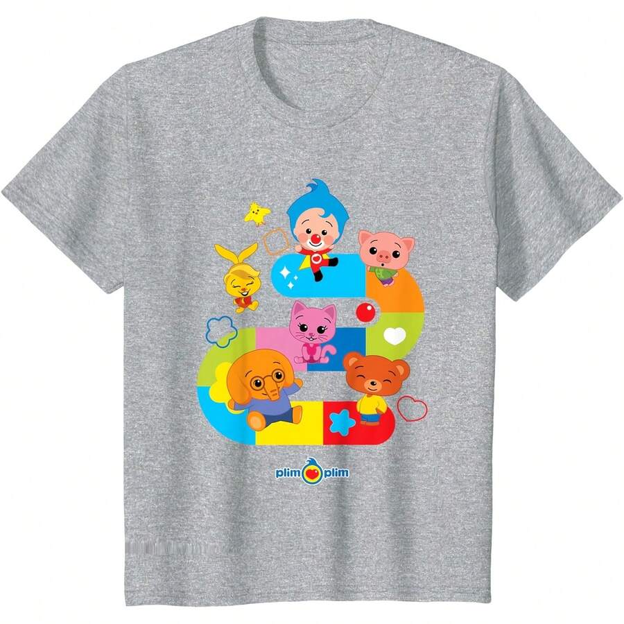 Plim Plim The Kindness Hero - Colourful Designs For  T-Shirt All Seasons,220g Pure Cotton Single-Sided Printed Crew Neck Short-Sleeved T-Shirt,Unisex Top,Base Layer - Màu 8 - Xem 1