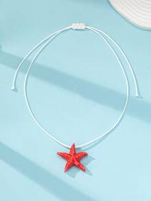 1 Pc Summer Vacation Sea Beach Starfish Pendant Necklace For Women - Multicolor - View 14