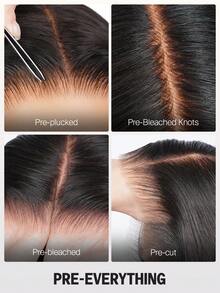 MEGALOOK 6"X5" Lace Curly 100% Human Hair 30" Pre-Bleached Invisible Knot Natural Black Curly Wig 180% Density Transparent 6"X5" Pre-Plucked Lace Closure Wig No Glue Needed Beginner Friendly Easy To Wear Minimal Shedding 100% Virgin Hair Wig - SNatural - View 7