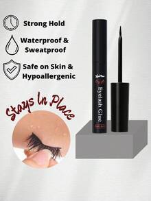 Eyelash Glue 6ml, Eyelash Cluster Glue, 6ml Take-Out, Waterproof & Long-Lasting False Eyelash Adhesive, All Day Wear Lash Glue, For DIY Lash Extensions, Strong Hold Lash Glue, Perfect For Daily Use & Special Occasions - 黑色 - 查看 3