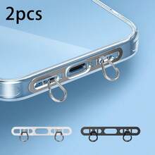 1pc Phone Lanyard Accessories - Side Hanging Double Buckle Pad, Ultra-Thin Back Sticker To Ensure Anti-Lost, Firm Connection Pad, Double Hanging Double Ear Phone Clip, Phone Lanyard Matching Parts - Multicolor - View 10