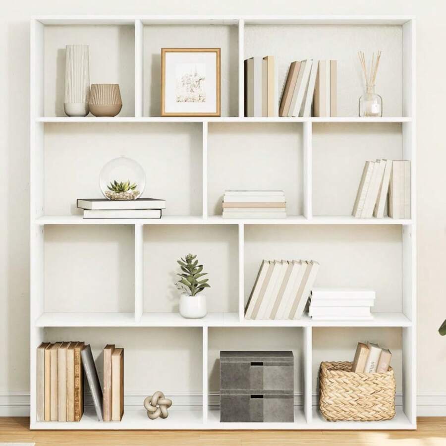 vidaXL Bücherregal Weiß 132x29x141,5 cm Holzwerkstoff - Weiss - Übersicht 1
