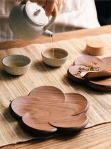 1/2/3/4件装木质隔热杯垫，防烫圆形碗垫，茶杯咖啡杯垫，茶壶隔热垫 - 彩色 - 查看 8