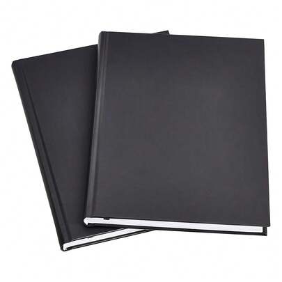 Professional Journal, 10.5X7.5 Inches, Black, 2-Pack