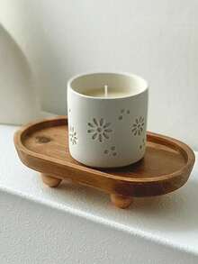 2个/1个 7.8*4.65*1.69英寸木质托盘，可用作香薰展示架、钥匙架、创意甜点盘、玄关收纳架、木质烛台或椭圆形花盆底座。也适合作为节日派对装饰。艺术装饰风格，是生日或毕业礼物的理想之选。 - 駝色 - 查看 6