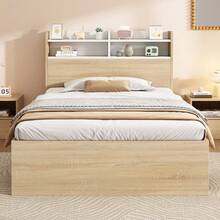 Bed Bases & Foundations - Oak + White + Wood + 90cm*200cm - View 4