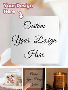 Customized Labels, Candle Stickers - Square Waterproof Stickers With Any Designed Image, Logo, Text, Personalized Thank You Labels, Unique Ideal Gift For Women, Friends, Sons, Daughters - Multicolor - View 7