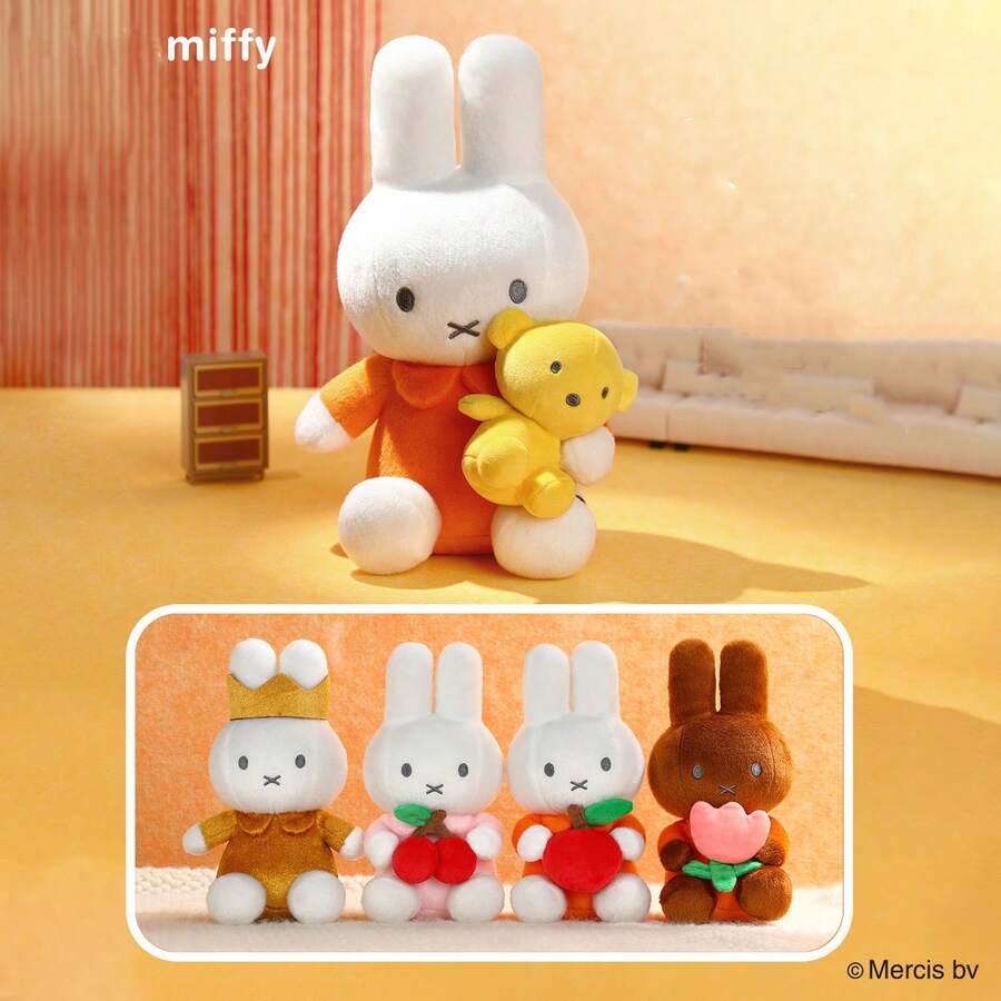 Boneka Plush Miffy Berlisensi Resmi – Boneka Kelinci Lembut dan Lucu, Hadiah Ulang Tahun - MultiWarna - View 1