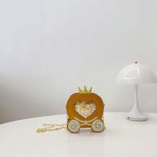 1pc Carriage Shaped Glitter Shoulder Bag, Zipper Closure, Lightweight, Crossbody Bag, Suitable For Ramadan - A - View 10