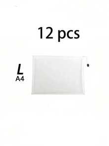 1/6/12件套网眼收纳袋整理套装，大容量手工小物件袋，透明网眼拉链文件袋，笔袋，收据收纳袋，化妆包，波西米亚风 - 彩色 - 查看 10