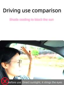 1pc Car Sun Shade, Anti-UV Heat Insulation Window Curtain - A - View 7