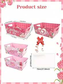 Bộ hộp quà Ngày của Mẹ gồm 36/18/6 hộp, kèm túi OPP trong suốt và nơ ruy băng, hộp giấy thích hợp để đựng quà tặng, kẹo, đồ ăn nhẹ và hoa, lý tưởng để trang trí tiệc Ngày của Mẹ. - Một kích cỡ phù hợp cho tất cả - Xem 3