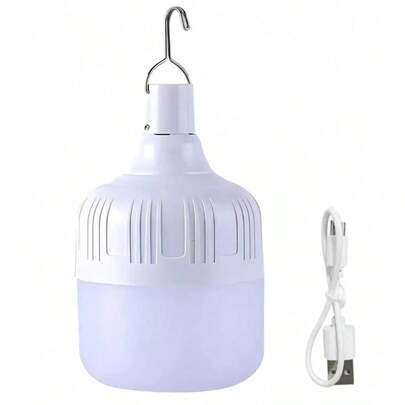 Paquete de 3 Piezas de Lámpara Foco Led Portátil Recargable Emergencia Usb Blanco. 80 W, con 3 Modos de Luz