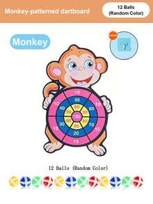 Large Double-Sided Dart Board For Kids, A Fun Party Game Toy With Sticky Balls And Darts! Includes 8 Sticky Balls For Kids' Ball Games, Suitable For Indoor/Outdoor/Garden/Board Games And Fun Party Activities. Perfect Birthday Gift For Boys And Girls Aged 3-12, Also Great For Christmas And Halloween! - Multicolor - View 15