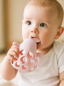 1pc Silicone Baby Teether, Infant Toys, Soothing Sensory Teethers For Babies, Easy To Grip Baby Rattle Teether Sensory - 1pcs - View 8