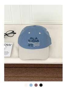 Mũ lưỡi trai vành cong phối màu, mũ snapback vành ngắn đa năng unisex phù hợp mọi mùa, chu vi đầu lớn, phong cách skater hippie chicks, phối màu độc đáo, bảo vệ da khỏi ánh nắng mặt trời mùa hè. - Nhiều màu - Xem 3