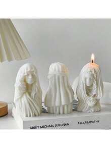 Goddess Portrait DIY Handmade Fragrance Plaster Multifunctional Silicone Mold - White - View 2