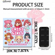 GDTME Chibi Girls Kawaii Coloring Book, Sweet Line Art With Bubble Tea, Cats, Sunflowers And Cupcakes For Kids & Adults. Ideal Gifts For Holidays, Back-To-School And Birthdays, Perfect Cozy Bedroom Decor To Ease Daily Stresse - Girl 5 - View 9