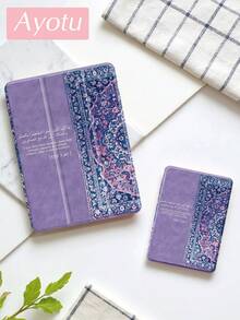 Ayotu 1pc Purple Patterns, Slogan Tablet Case & Kindle E-Book Case Compatible With IPad 10th Generation, IPad 11/Air 4th/Air 7th/9.7 Inches, Compatible With Samsung Galaxy Tab A9 Plus, Kindle (11th Generation-2024 Release)(6 Inch), Kindle Paperwhite 12th Gen 2024, Great Holiday Gift, Stylish And Simple Pattern. - Multicolor - View 3