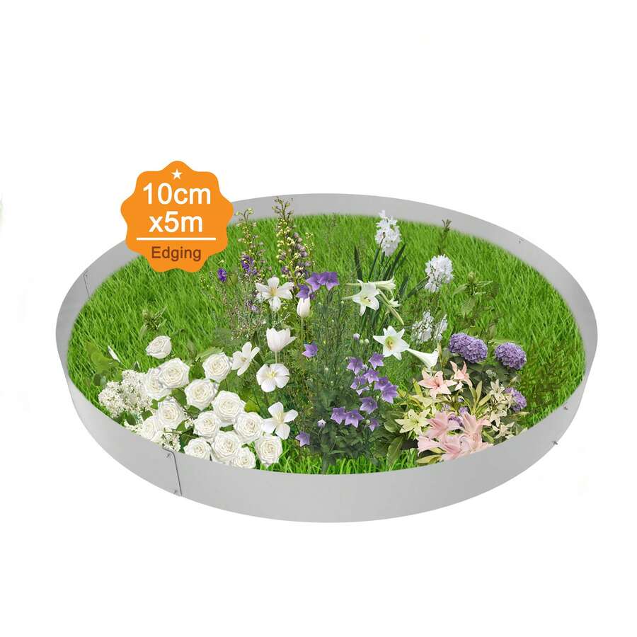 Lawn Edging, Garden Edging Panel, Metal Edging, Flower Bed Edging, Mowing Edging, Lawn - 10cmx5m - View 1