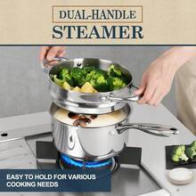 MICHELANGELO 3 Quart Saucepan With Lid & Steamer, Stainless Steel Sauce Pan With Triply Bottom, 3 QT Sauce Pot, Nonstick Saucepan Induction Compatible - 3Quarts - View 3