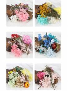 Colorful Dried Flower Wreath Epoxy Resin DIY Bouquet Wreath Candle Making Home Wedding Box Flower Decor / Colored Natural Dried Flower With Epoxy Resin Handmade Crafts - Random Color - View 9