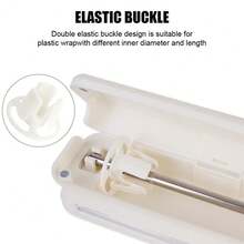 Punch-Free Fixing Foil Cling Film Wrap Dispenser Kitchen Tool Plastic Wrap Sharp Cutter Cookware Tool Food Wrap Cutter - White - View 6