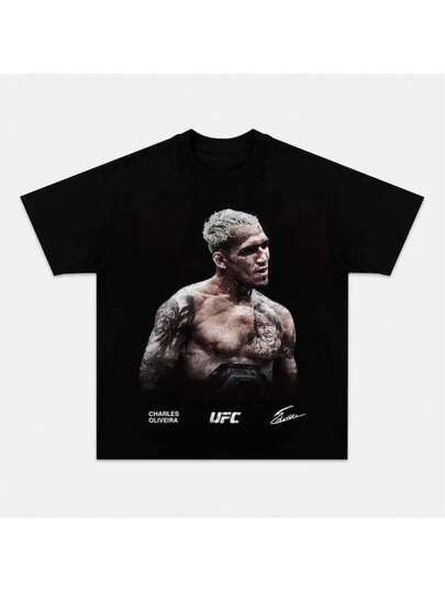 [100% Cotton] CHaRLeS oLiVeiRa Tee , Boxing T-shirt, Boxer Tee, Sports Shirt,  Shirt, MMa Shirt, Workout T-shirt, Gift for Him Gift For Her Hoodie Sweatshirt