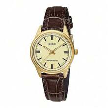 Casio Women's Quartz Watch, Ultra-Thin Minimalist Design, Genuine Leather Strap, Mineral Glass Mirror, Water Resistant Casual Dress Watch - one-size - View 3