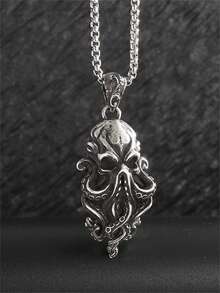 1件新款时尚复古创意章鱼海怪头吊坠项链男女通用个性化饰品 - 時尚 - 查看 2