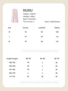 1pc Women's Cartoon Print Soft & Breathable 100% Cotton Pajama Pants - Pink - View 6