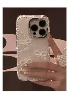 1pc Luxury Electroplated Rhinestone Edged Shiny Star Transparent Full Body Shockproof Phone Case, Compatible With IPhone 17/17 Air/17 Pro/17 Pro Max, 16, 16 Pro, 16 Plus, 16 Pro Max, 15, 14, 14 Pro Max, 13, 12, 11 - Kiểu 3 (1 chiếc) - Xem 6