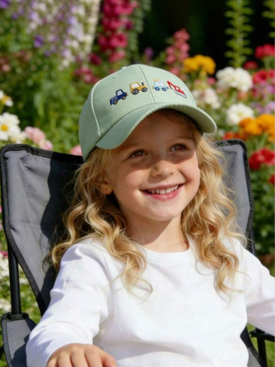 1顶适合3-8岁儿童的时尚春秋季防晒棒球帽，户外活动装饰。可调节防晒防紫外线棒球帽，适合2-3岁婴幼儿，男女皆宜。 - 豆綠 - 查看 1