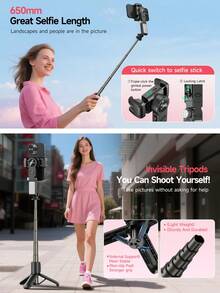 AXNEN AI Smart Handheld Gimbal Stabilizer - Auto Face Tracking, Foldable 360° Rotating Selfie Stick & Tripod With Multi-Color Temperature Fill Light, Bluetooth Detachable Remote - Compatible With Android & IOS, Perfect For Live Streaming, Meetings, Selfies, Photography & Video Recording - Multicolor - View 10