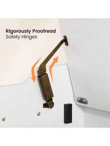 Cesta de almacenamiento de madera con tapa, Caja de juguetes de madera para niños y niñas, Caja de juguetes de madera para niños grandes, Banco de almacenamiento con bisagra de , Baúl de almacenamiento para la entrada, Sala de estar, Dormitorio, Sala de juegos - 24,8 pulgadas - Blanco - Ver 4