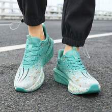 Men's Fashion Anti-Slip Cushioned Carbon Board Technology Sports Running Shoes, Professional Competitive Athletic Sneakers - Blue - View 6