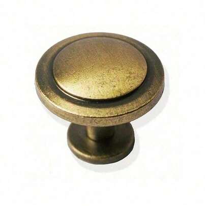 Brązowe gałki do komody, antyczne okrągłe gałki do szafek, uchwyty do kuchni, metalowe okrągłe gałki do szuflad, szafki, garderoby, gałki do drzwi ze stopu cynku z 3 śrubami do mebli