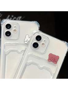 1pc Transparent Card Slot Stand Phone Case Compatible With IPhone 15, 14, 13, 12, 11 Pro Max, 14 Plus, Transparent Wallet Silicone Shockproof Back Cover Waterproof Anti-Fall Scratch ResistantFOR-YOUR-BELOVED-PHONE Christmas Gifts Christmas Gifts,Valentine's Day Gift,Valentine's Day Phone Case,Cute Phone Case - 款式2(1件) - 查看 5