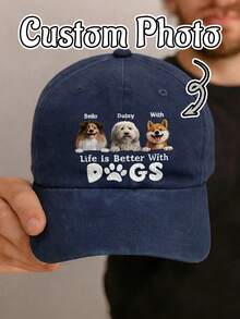 Customized Multi-Color Unisex Sun Hat, Can Print Any Face On The Hat, Personalized Baseball Cap, Can Print Photos, Fun And Interesting, Suitable For Birthday And Gifts. Personalized, Fun, Colorful, Cute, Spring-Collection, Adjustable-Fit, Quirky & Fun Graphics - Multicolor - View 5