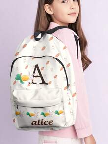 1pc, Customized Name Backpack, Can Be Customized According To Your Unique Design, Perfect For Children, Print Your Own Name Or Print Your Sister's And Classmates' Names As A Gift To Give To Others - Multicolor - View 7