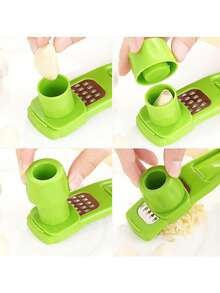 Multi-Functional Garlic Grinder, Creative Garlic Mincer, Garlic Press, Garlic Peeler, Kitchen Tool - Multicolor - View 2