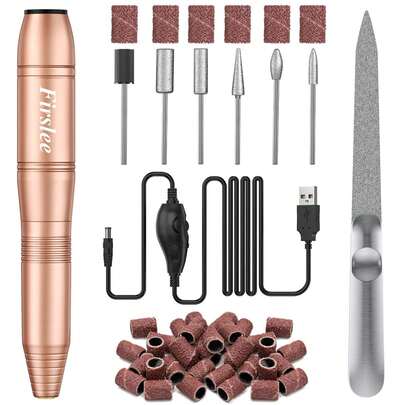 Portable Electric Nail Drill, USB Manicure Pedicure Nail Protector For Acrylic Nails, Gel Nails, Manicure Pedicure Shape Tool Designed For Home Salons