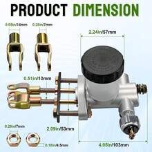 Cilindro Maestro Freno Hidráulico Para 90cc 110cc 125cc 150cc 200cc 250cc, Cilindro Maestro De Freno Hidráulico Para Karts De 90 Cc, 110 Cc, 125 Cc, 150 Cc, 200 Cc Y 250 Cc Sunl Bms, Kandi, Roketa, Kazuma Y Kinroad Atv - A - Ver 4