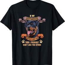 Rottweiler Dog Holder Saying for Dog Lovers Rottweiler T-Shirt - Negro 7 - Ver 1