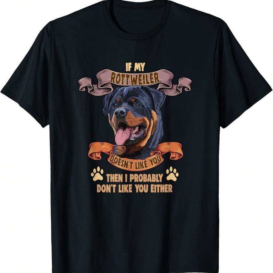 Rottweiler Dog Holder Saying for Dog Lovers Rottweiler T-Shirt - Negro 7 - Ver 1