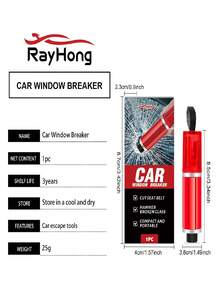 2-In-1 Car Emergency Hammer, Multi-Function Car Window Breaker Tool - A - View 10