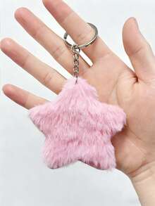 1pc, 10pcs Optional DIY Handmade Cute Pink Star Keychain, 1pc Keychain, Backpack, Bag Decor Pendant, Couple Star Keychain, Holiday Creative Gift, School, Gothic, Y2K, Halloween Accessory, Teacher's Day Bag Decor, Car Accessories Gifts For Mother, Father, Graduation, And Teacher - Multicolor - View 6