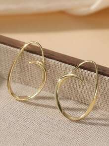 Bohemian Retro Geometric Fashion Earrings, Gothic Style Personalized Earrings, Party Jewelry Gift For Women - Gold - View 3